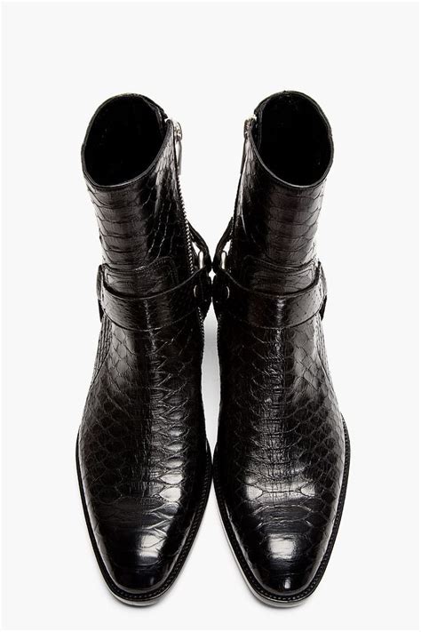 ysl leather boots|saint laurent male boots snakeskin.